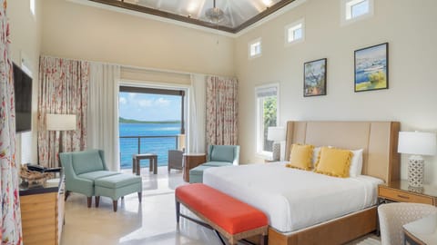 Wake up to ocean views from a serene king suite.