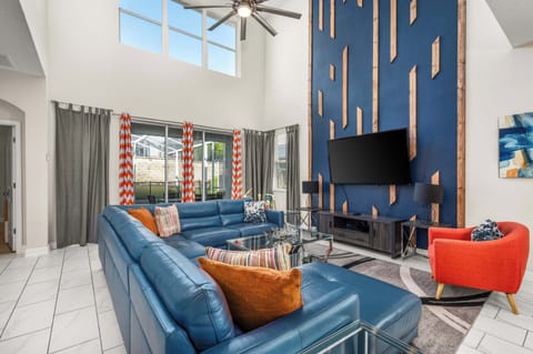 Beautifully decorated living room provides space for the entire family to be together on your vacation!