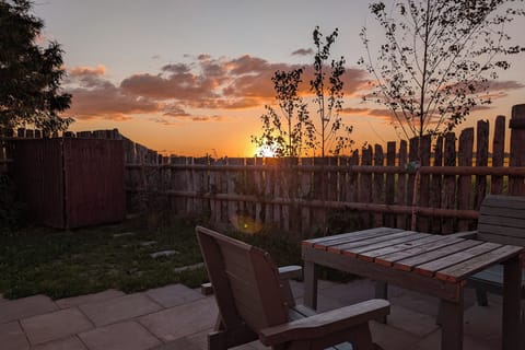 Patio sunset view