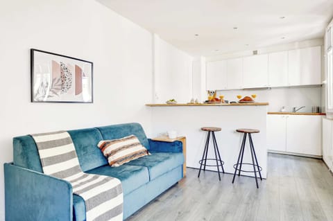 The open-plan living and dining area