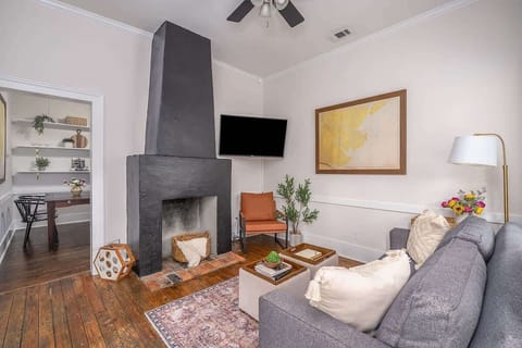 Cozy living room to relax after a long day exploring the Historic District
