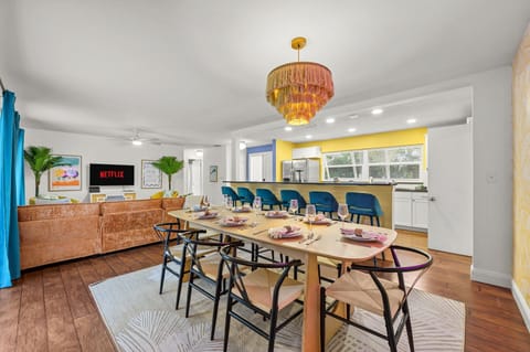 Everything’s connected! Enjoy effortless flow between the living room, dining area, and fully stocked kitchen—perfect for gathering, cooking, and creating memories together.