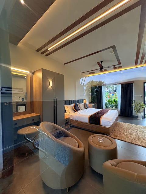 Honeymoon Double Room, Balcony, Pool View | Premium bedding, free WiFi, bed sheets