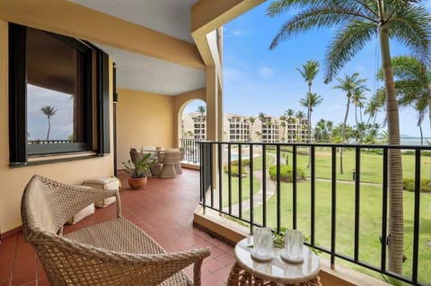Dine with a view! Private balcony provides a charming setting.

