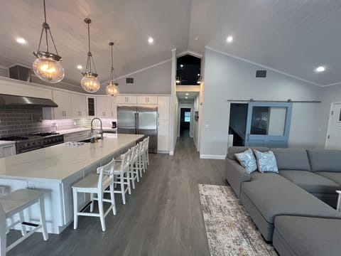 view from balcony into home