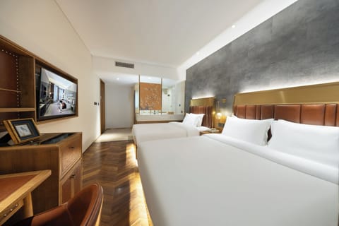 Family Triple Room | Hypo-allergenic bedding available, desk, laptop workspace