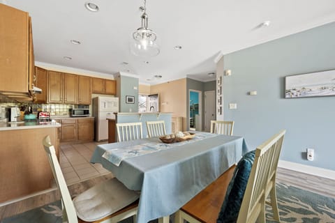 Dining area leading from kitchen