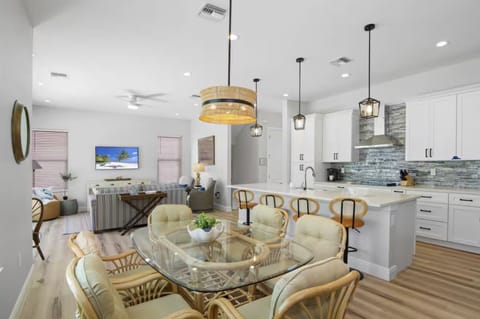 Spacious dining area for relaxing meals or fun game nights.