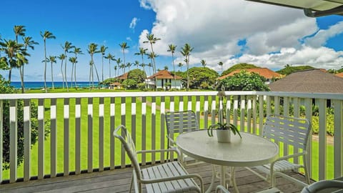 Kiahuna Plantation #29 - Ocean View Covered Dining Lanai - Parrish Kauai