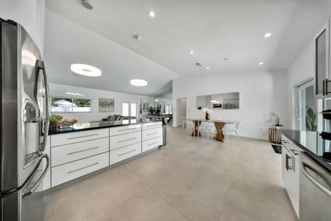 Fully equipped, oversized kitchen for group entertaining.