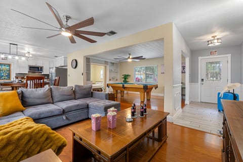 Ideal for group stays, this living area offers space to lounge, socialize, and unwind.