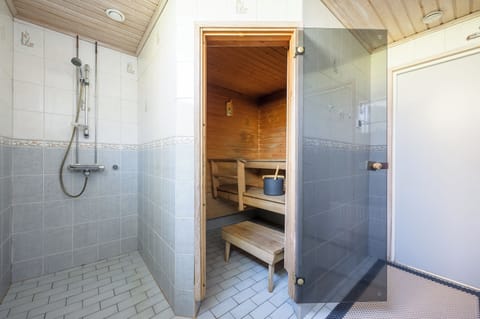 Shower, free toiletries, hair dryer, electronic bidet