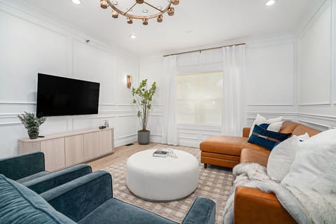 Living Room with queen sized sofa bed