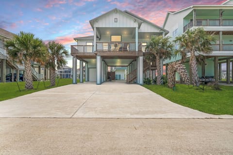 Twilight shot of Exterior Galveston Beach House