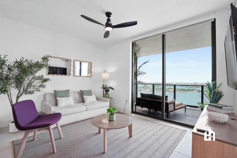 Spacious living area with stunning bay views and modern comforts.