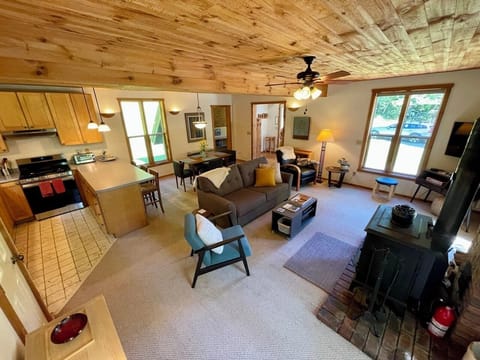 open floor plan living space with plenty of natural light