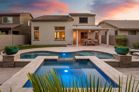 Twilight view from hot tub.