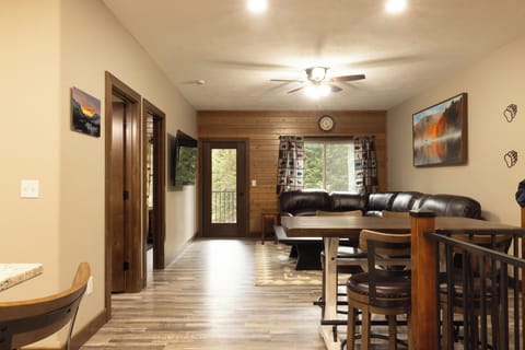 Open upstairs living/kitchen/dining space