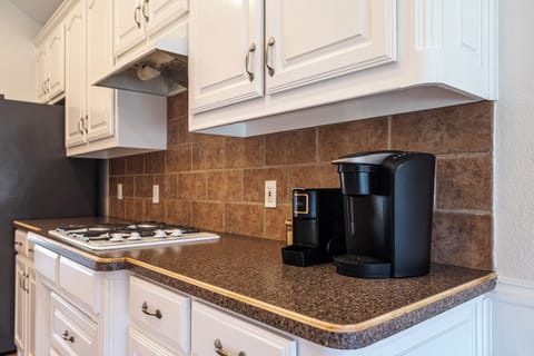 Keurig and Nespresso machine. Limited Pods provided. 