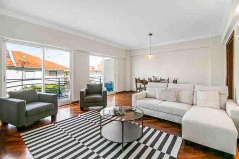 Living room and dining room