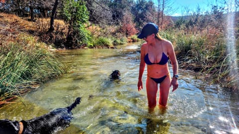Step into relaxation and cool waters of the Frio River on our property.
