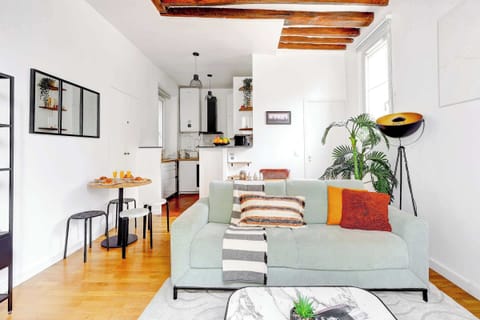 The open-plan living, kitchen and dining area