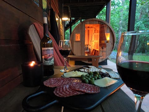 Kick back and chill after a relaxing sauna session!