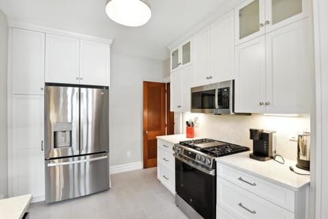 Indoors, Kitchen, Appliance, Refrigerator, Microwave