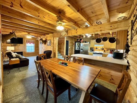 Cook up a storm in the fully equipped kitchen and enjoy meals together at the large dining table