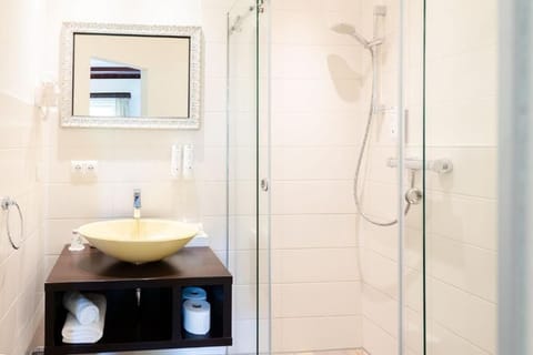 Business Single Room, Non Smoking | Bathroom | Shower, hair dryer, towels, soap