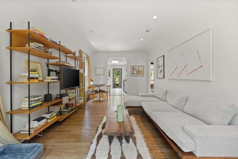 Living Room | Modern Fireplace & Large Windows