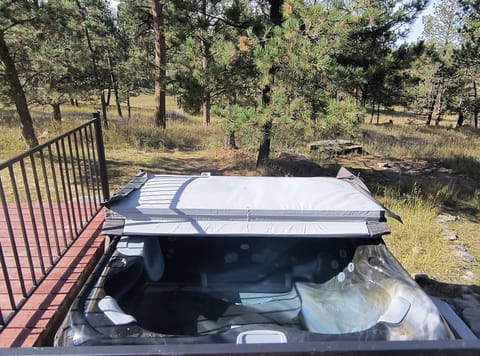 Hot tub surrounded by natural beauty!