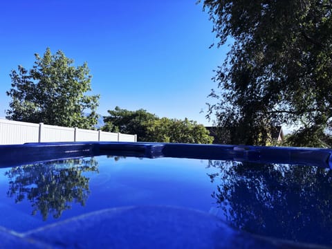 Hot Tub and and backyard view