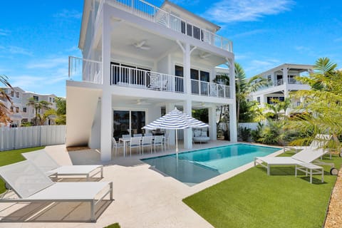 Private pool, fenced yard, waterfront view