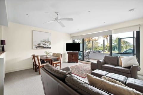 Dining & Living space with garden views opposite