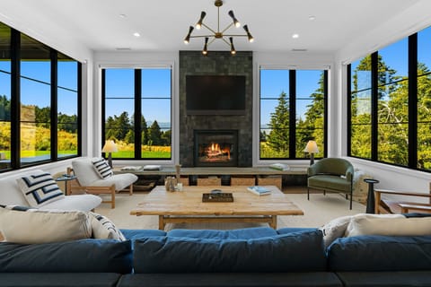 Living Area with Fireplace