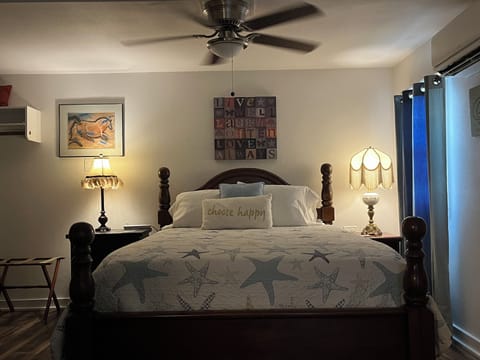 Queen bed, ceiling fan, mini split AC/heater, GOOOOD SLEEPING!!