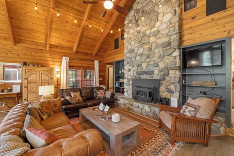 Living room- main level- wood burning fireplace