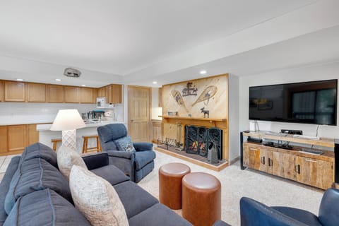 Cozy Living Area with TV and Fireplace