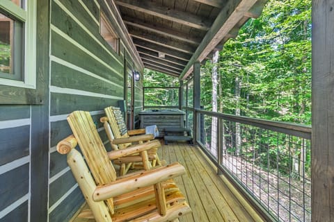 The Bears Den - back porch and hot tub