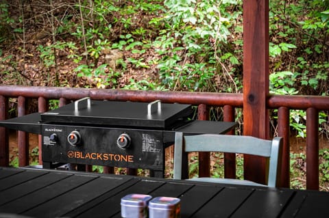 Whip up breakfast, lunch, or dinner on this unique Blackstone (propane included)