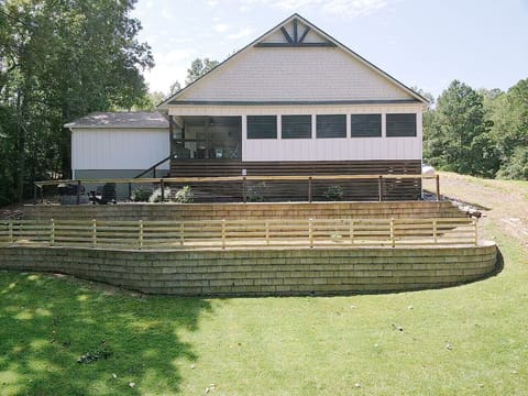 Ariel view of backyard