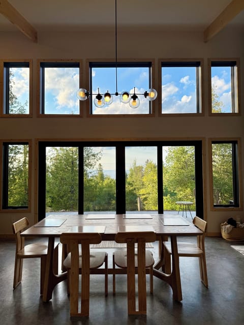 Dining room with a view of Lake Superior