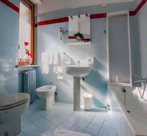 Free toiletries, hair dryer, slippers, towels