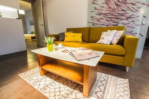 Cosy lounge corner with a splash of colour