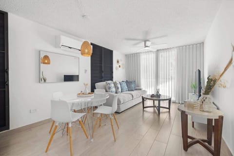 Modern and simple decor, perfect for unwinding after a long day of travel.

