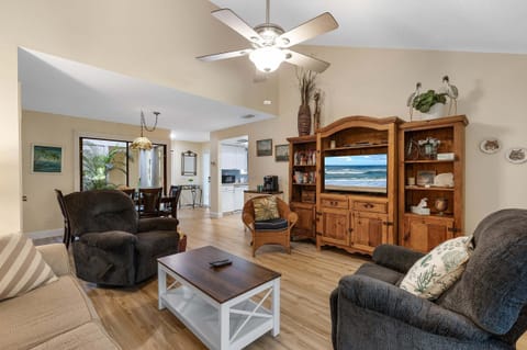 Villa, Multiple Beds, Kitchen, Pool View (Sea Woods Villa 4406) | Living area | 42-inch flat-screen TV with digital channels