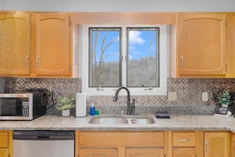 Enjoy views of the cliffs behind the house from all the rear facing windows