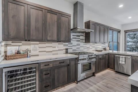 High end Stainless steel appliances and finishes 