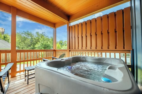 Blue Beauty's bubbling hot tub